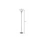 HomeRoots 72in. Silver Lamp with White Glass Shade - image 3