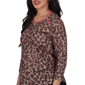 Womens Ruby Rd. Game of Luxe 3/4 Sleeve Cheetah Tee - image 5