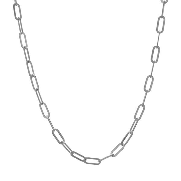 22in. Sterling Silver Paperclip Chain Necklace - image 