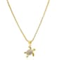 Gianni Argento Gold over Sterling Diamond Accent Turtle Pendant - image 1