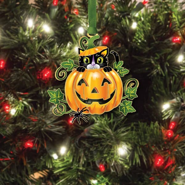 Beacon Design''s Black Cat Jack-O-Lantern Ornament