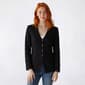 Juniors Love Tree Linen Gold Button Blazer - image 1