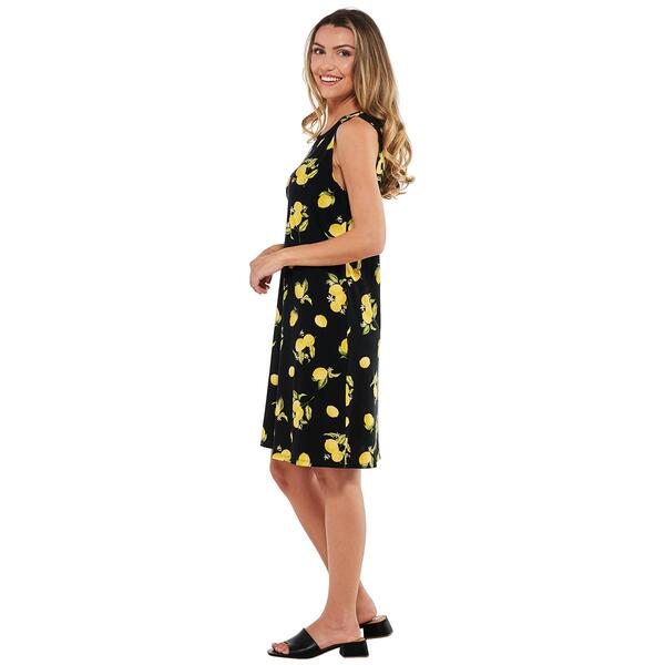 Plus Size Harlow & Rose Sleeveless Lemon Shift Dress
