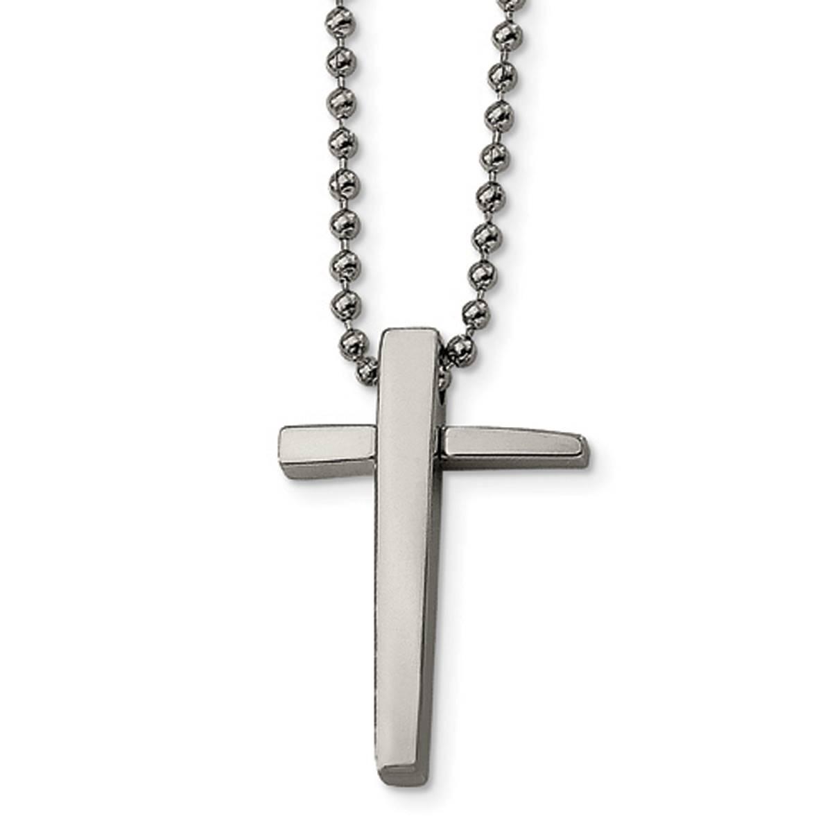 Mens Gentlemen’s Classics™ Unique Stainless Steel Cross...