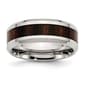 Mens Gentlemen's Classics&#40;tm&#41; Black Wood Enamel Inlay Wedding Band - image 1