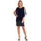 Womens MSK Solid Shoulder Capelet Overlay Dress - image 1