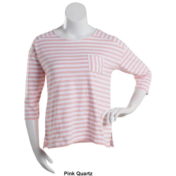 Womens Erika 3/4 Sleeve Newport Stripe Tee