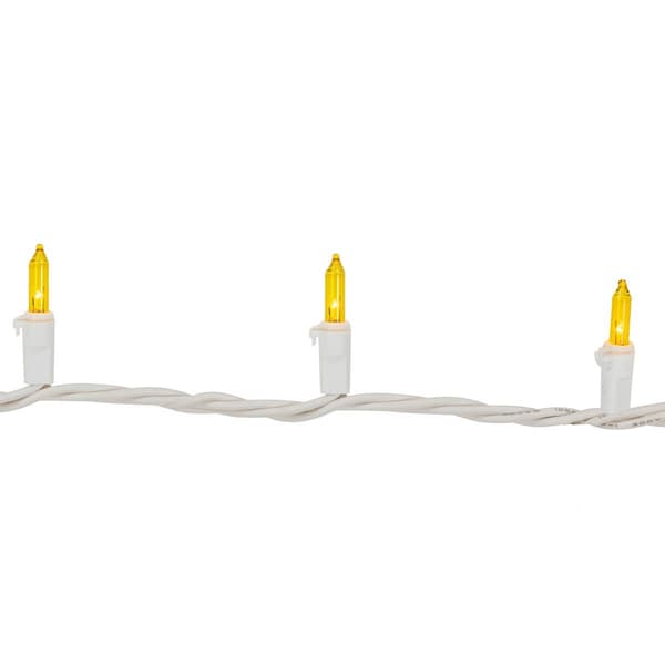 Northlight Seasonal 100ct. White Wire Yellow Christmas Lights