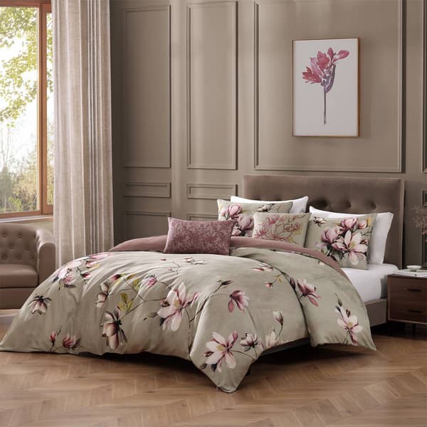 Bebejan&#40;R&#41; Purple Lilies Cotton 5pc. Reversible Comforter Set