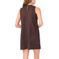 Womens MSK Sleeveless Side Button Trim Suede Shift Dress - image 2