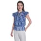 Womens Tommy Hilfiger Short Ruffle Tier Sleeve Floral Blouse - image 1