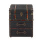9th & Pike(R) Blue Wood and Linen Traditional Accent Table - image 1