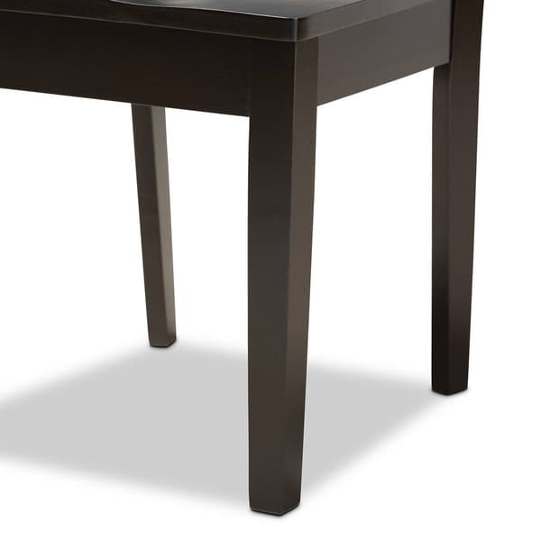 Baxton Studio Mina Dark Brown Finished Wood 5pc. Dining Set