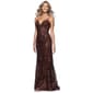 Juniors Blondie Nites Glitter Lace-Up Sheath Dress - image 4