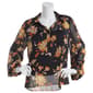Womens Nanette Lepore Long Sleeve Floral Lurex Blouse w/Cami - image 1