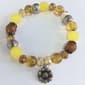 Beautiful Blessings Yellow Stretch Bracelet with Sunflower Charm - image 1