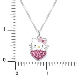 Brass Hello Kitty® Crystal Pendant Necklace