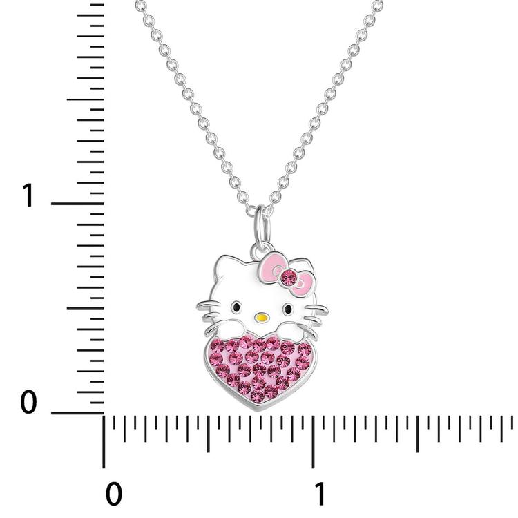 Brass Hello Kitty® Crystal Pendant Necklace
