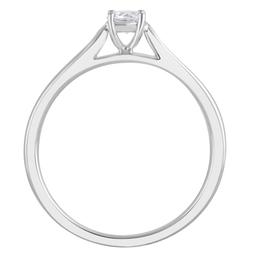 Nova Star® Sterling Silver Lab Grown Diamond Solitaire Ring