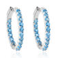 Gemstone Classics&#8482; Blue Topaz Inside-Out Hoop Earrings - image 2