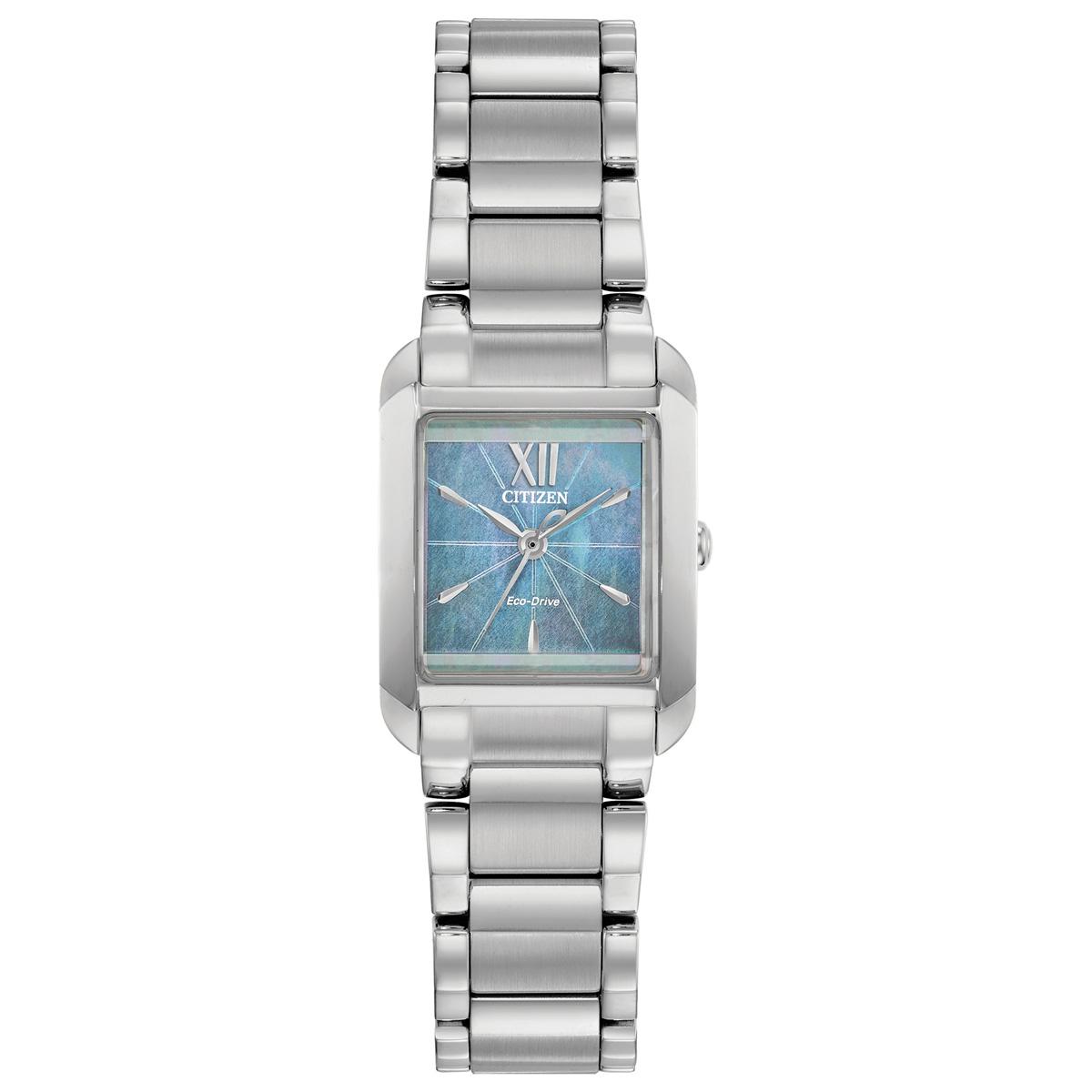 Womens Citizen® Eco-Drive Blue MOP Bracelet Watch -...