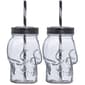 Home Essentials Set of 2 Skull Sippers w/ Straws - image 2