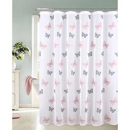 Butterfly Embroidered Shower Curtain
