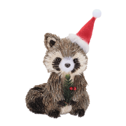Melrose Holiday Raccoon Shelf Sitter - Set of 2