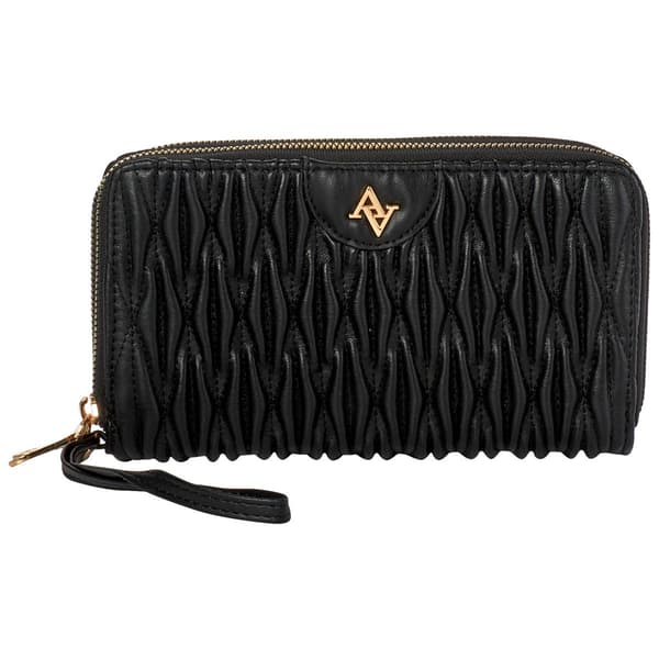 Womens Adrienne Vittadini Double Zip Around Wristlet