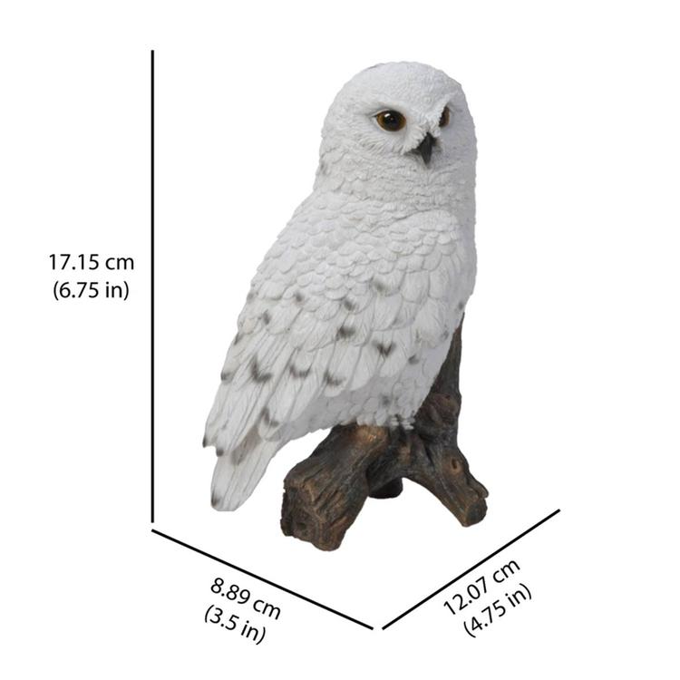 Hi-Line Gift Small Snowy Owl Garden Statue