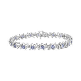 Gemstones Classics&#40;tm&#41; Blue Tanzanite & Diamond Bracelet