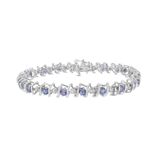 Gemstones Classics&#40;tm&#41; Blue Tanzanite & Diamond Bracelet - image 