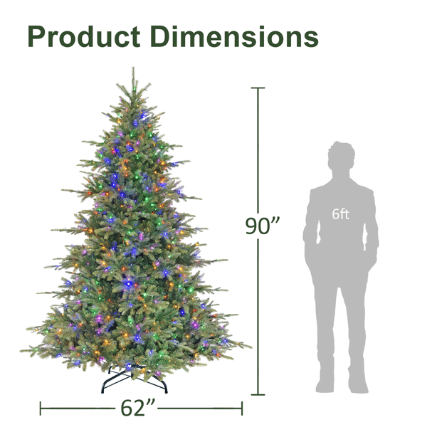 Puleo International 7.5ft. Pre-Lit LED Norwood Fir Christmas Tree