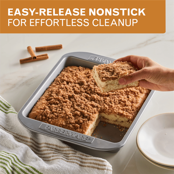 Farberware® Bakeware Nonstick Square Cake Pan with Lid