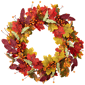 Northlight 20in. Leaves &amp; Berries Artificial Fall Harvest Wreath - image 1