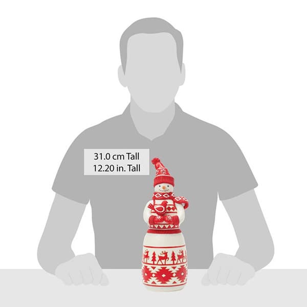 Jim Shore Nordic Noel Snowman w/ Cardi Christmas Figurine