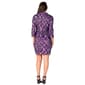 Womens 24/7 Comfort Apparel Purple Geometric Collar Mini Dress - image 2
