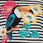 Womens Ruby Rd. Tropical Noir Short Sleeve Toucan Stripe Tee - image 6
