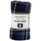 Mens Architect® Plaid Rolled Fleece Sleep Pants - Dark Navy/White - image 2