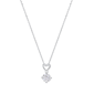 Saffron 1ctw. Moissanite Diamond Heart Drop Pendant Necklace - image 1