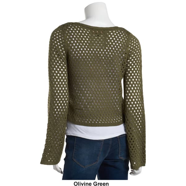 Juniors Almost Famous&#8482; Perri Open-Stitch Cardigan