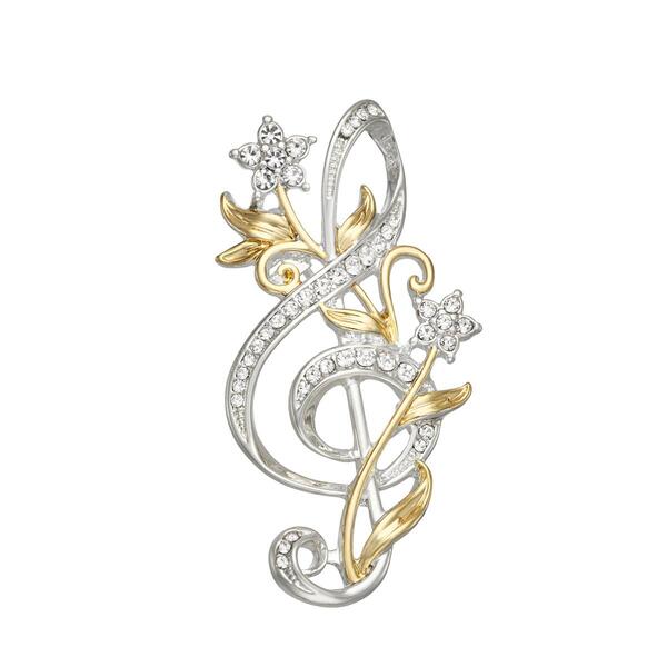Napier Two-Tone Music Note Pin - image 