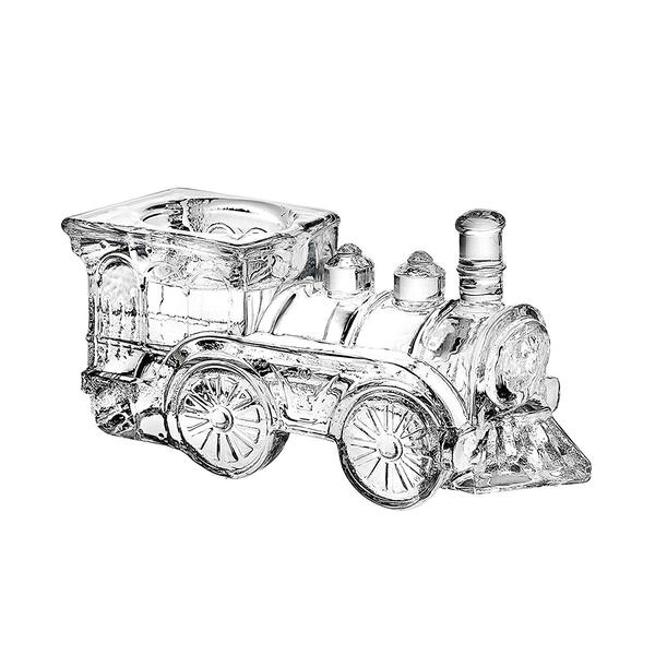 Godinger Glass Train Engine Votive Candle Holder - image 