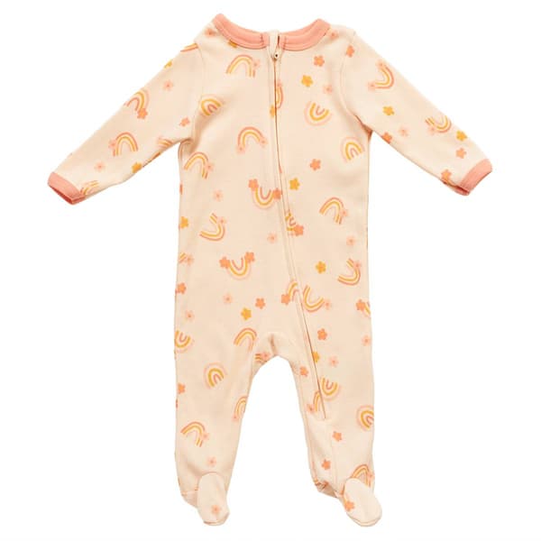 Baby Girl &#40;NB-9M&#41; baby views&#40;R&#41; Rainbow Floral Zip Sleep & Play - image 