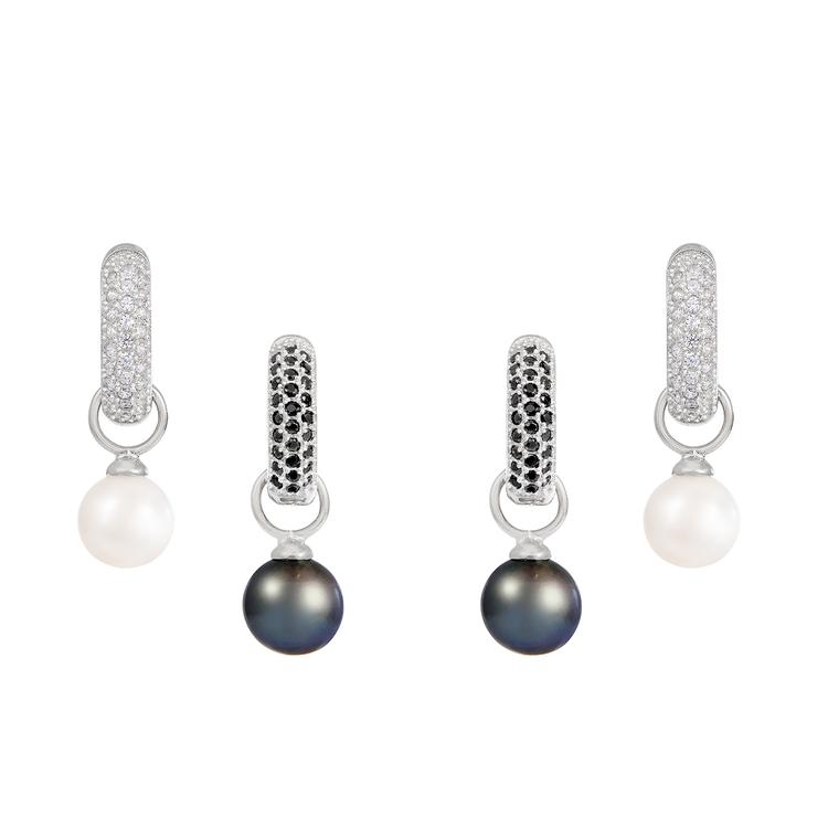 Splendid Pearls Interchangeable Pearl Huggies Earrings