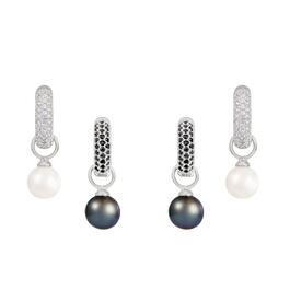 Splendid Pearls Interchangeable Pearl Huggies Earrings