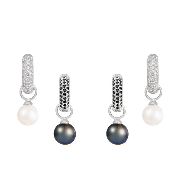 Splendid Pearls Interchangeable Pearl Huggies Earrings
