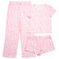 Womens Jessica Simpson Short Sleeve Butterfly 3Pc. Pajama Set - image 2