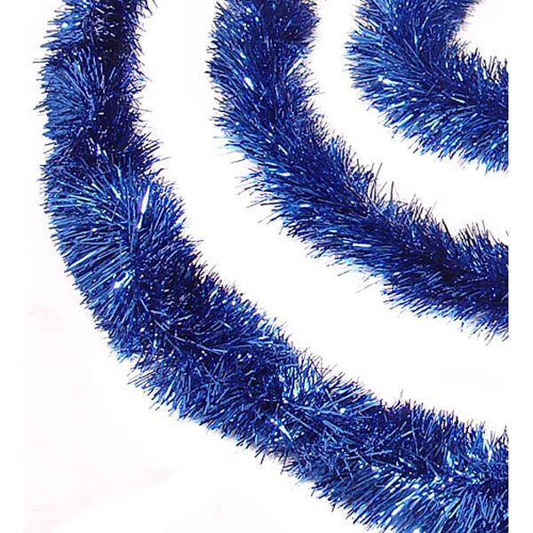 Northlight Seasonal 50ft. Lavish Blue Foil Tinsel Garland - image 