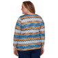 Plus Size Alfred Dunner Tuscany Two In One Abstract Stripe Blouse - image 2